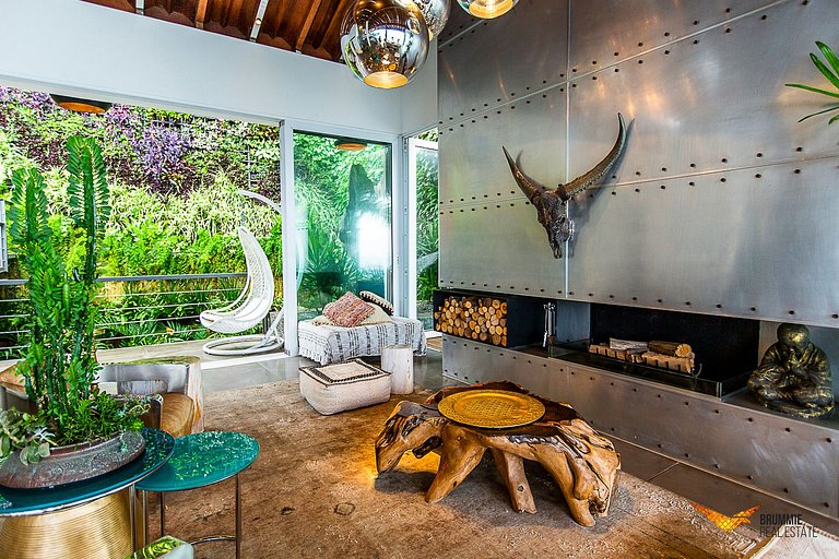 Modern oceanfront mansion with stunning views and contempora